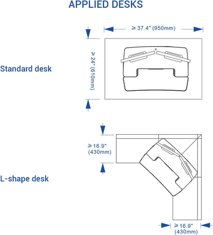 FLEXISPOT Standing Desk Converter - 89CM Height Adjustable Standing Desk Riser, Black Home Sit Stand Workstation Office Desk for Dual Monitors and Laptop（M7MB）