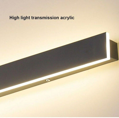 OWEITE 80CM Long Outdoor Modern IP65 Warm White Lamp 220V LED Wall Mount Black Light (19W 80CM Type B)