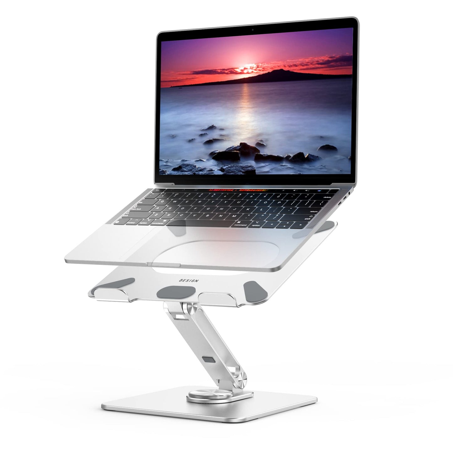 BESIGN LSX7 Laptop Stand with 360° Rotating Base, Ergonomic Adjustable Notebook Stand, Riser Holder Computer Stand Compatible with Air, Pro, Dell, HP, Lenovo More 10-15.6" Laptops (Black)