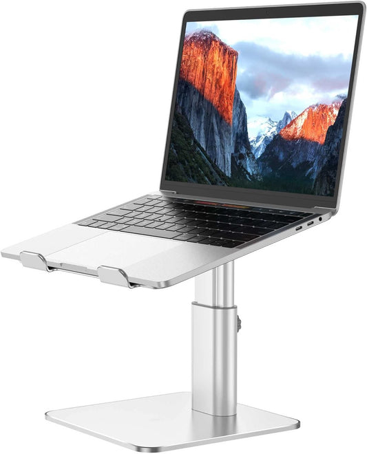 BESIGN LSX6N Laptop Stand, Ergonomic Adjustable Notebook Riser Holder, Computer Stand Compatible with Air, Pro, Dell, HP, Lenovo More 10-15.6" Laptops, Silver