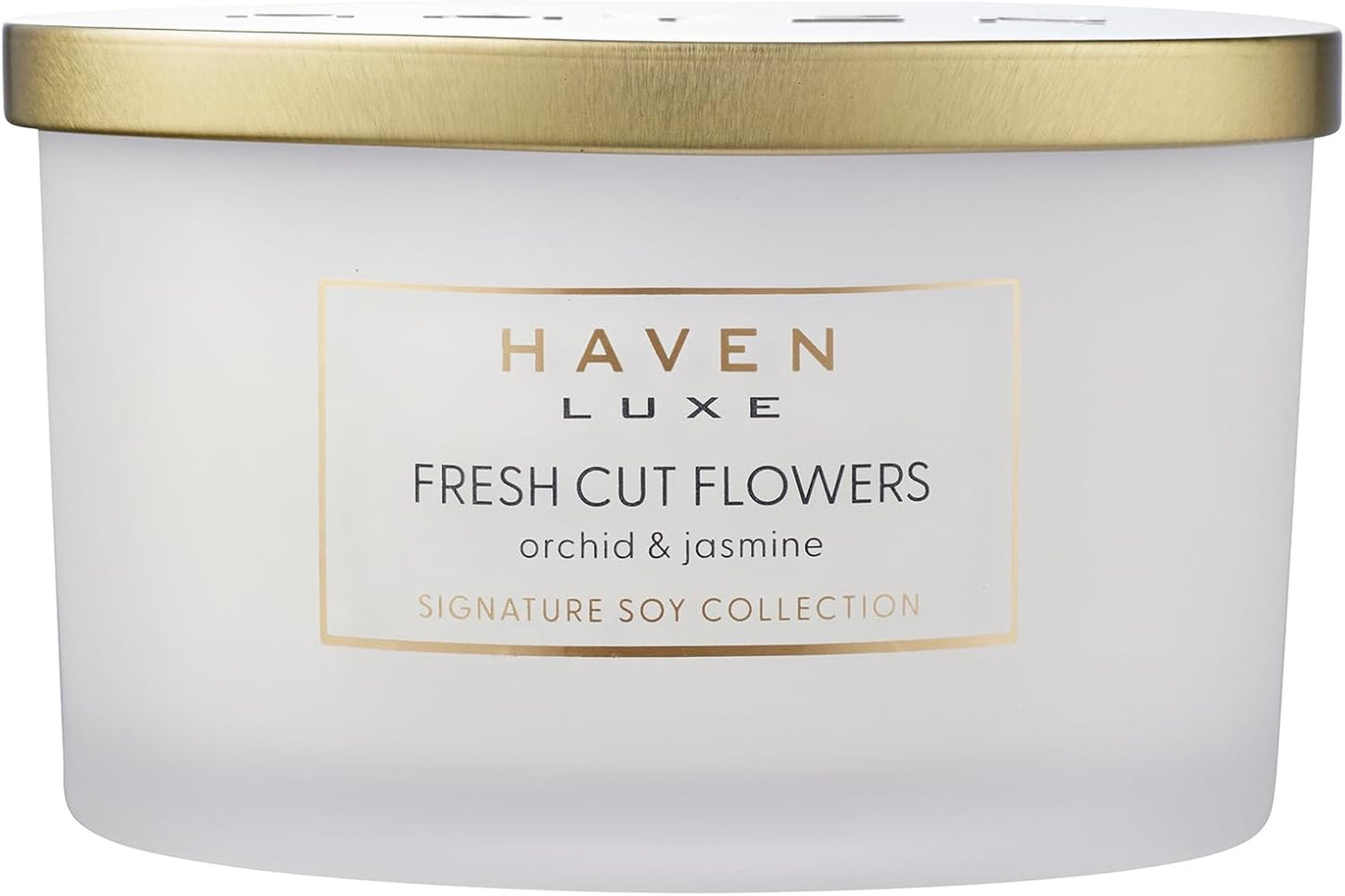 Haven Apple & Peony Scented Candle in Glass Jar - Clean-Burning Soy Wax Blend with Natural Cotton Wick - Long-Lasting Aromatherapy Candle for Home Decor & Fragrance