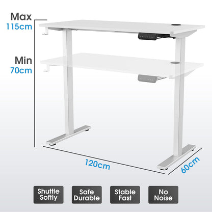 ADVWIN Ergonomic Standing Desk 28"-45" Height Adjustable Electric Sit Stand Desks with Smart Memory Lifting Sturdy Tabletop Motor Computer Workstation for Home, Office, Gaming (Walnut Top Black Legs)