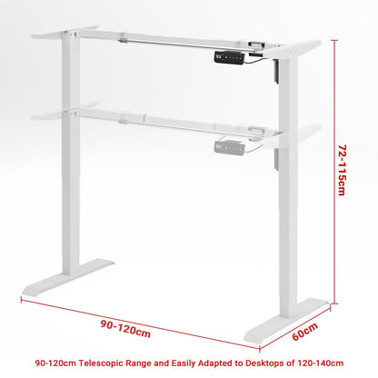 ADVWIN Ergonomic Standing Desk 28"-45" Height Adjustable Electric Sit Stand Desks with Smart Memory Lifting Sturdy Tabletop Motor Computer Workstation for Home, Office, Gaming (Walnut Top Black Legs)