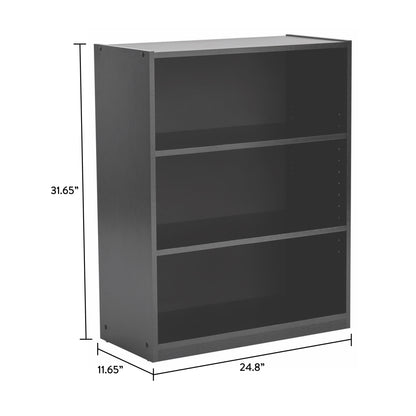 Mainstays 3-Shelf Bookcase with Adjustable Shelves, White