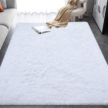 Rugs for Living Room Fluffy Area Rug Shaggy for Bedroom Soft Modern Luxury Fur Carpet for Kids Room Nursery Indoor Plush Furry Rug Comfy Home Decor Floor Mat (White, 80 * 150cm)