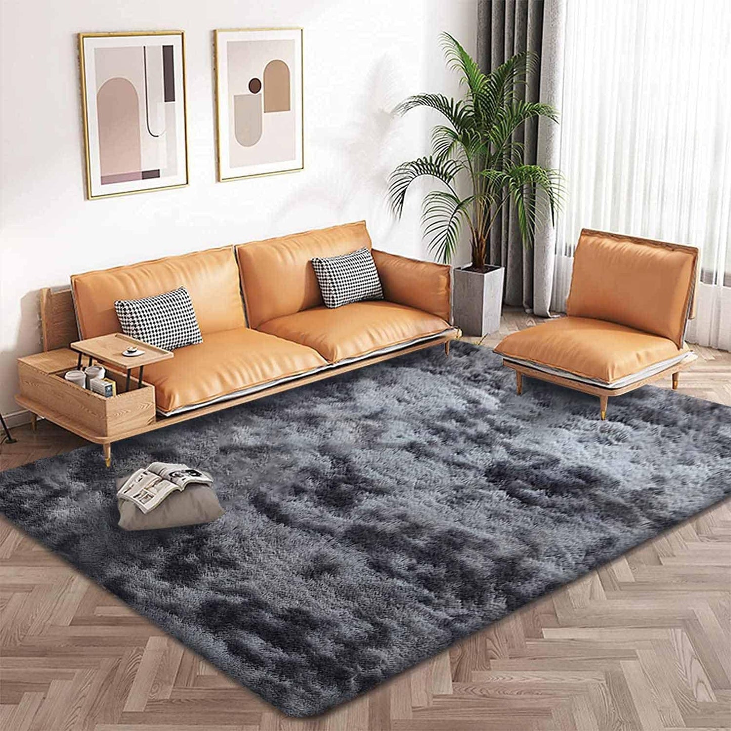 Rugs for Living Room Fluffy Area Rug Shaggy for Bedroom Soft Modern Luxury Fur Carpet for Kids Room Nursery Indoor Plush Furry Rug Comfy Home Decor Floor Mat (White, 80 * 150cm)