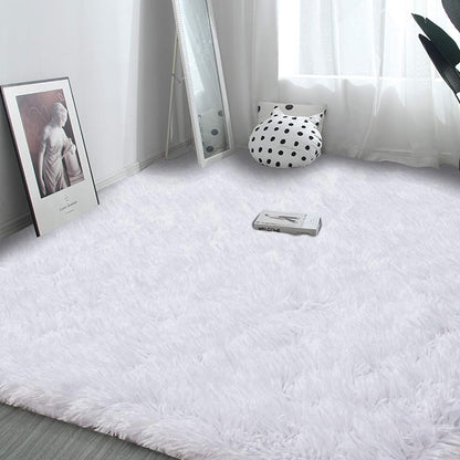 Rugs for Living Room Fluffy Area Rug Shaggy for Bedroom Soft Modern Luxury Fur Carpet for Kids Room Nursery Indoor Plush Furry Rug Comfy Home Decor Floor Mat (White, 80 * 150cm)