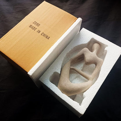 Thinker Statues and Sculptures, Sandstone Resin Thinker Statue Ornaments, Abstract Style Sculptures (Right, Small)