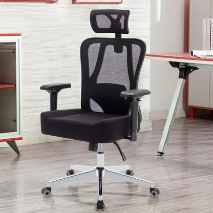 Big and Tall Office Chair 450lbs Ergonomic Mesh Office Desk Chair with 4d Armrests Adjustable Lumbar Support Rocking Executive Computer Chair for Heavy People Upgraded Caster Wheels with Headrest