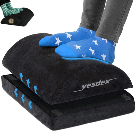 YESDEX Foot Rest Cushion, 3IN1 Ergonomic Under Desk Foot Pillow, Adjustable Detachable Comfort Foot Stool for Gaming, Office and Home