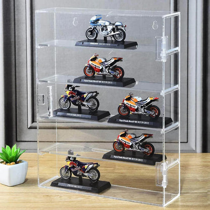 Acrylic Display Case,5 Tiers Clear Display Storage Box,Display Cabinet Figure with Lock,Clear Acrylic Display Case for Collectible,Dust Proof Protection Show case for Collectibles,Crystals,Mini Toys