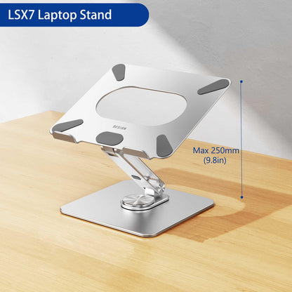 BESIGN LSX7 Laptop Stand with 360° Rotating Base, Ergonomic Adjustable Notebook Stand, Riser Holder Computer Stand Compatible with Air, Pro, Dell, HP, Lenovo More 10-15.6" Laptops (Black)