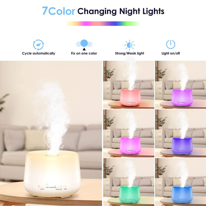 IGGDOQI Humidifier Oil Fragrance Diffuser Bluetooth Speaker 5.0, 500ML Aromatherapy Diffusers for Aroma Essential Oils Large Room Bedroom Office Home 14 Colors Night Light with Remote, 4 Timers