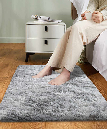 Rugs for Living Room Fluffy Area Rug Shaggy for Bedroom Soft Modern Luxury Fur Carpet for Kids Room Nursery Indoor Plush Furry Rug Comfy Home Decor Floor Mat (White, 80 * 150cm)