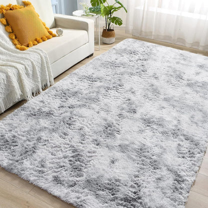 Rugs for Living Room Fluffy Area Rug Shaggy for Bedroom Soft Modern Luxury Fur Carpet for Kids Room Nursery Indoor Plush Furry Rug Comfy Home Decor Floor Mat (White, 80 * 150cm)