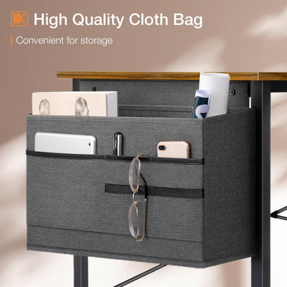 ODK Computer Desk Home Office Desk, Modern Writing Table, Simple Style PC Table with Storage Bag and Headphone Hook,100 * 48cm