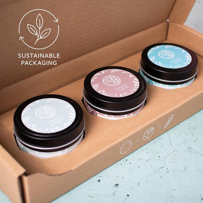 Natural Soy Candle Gift Set Made in Australia - 3 x 90g Scented Aromatherapy Candle Travel Tin Pack - Hand Poured on The Sunshine Coast (Christmas)