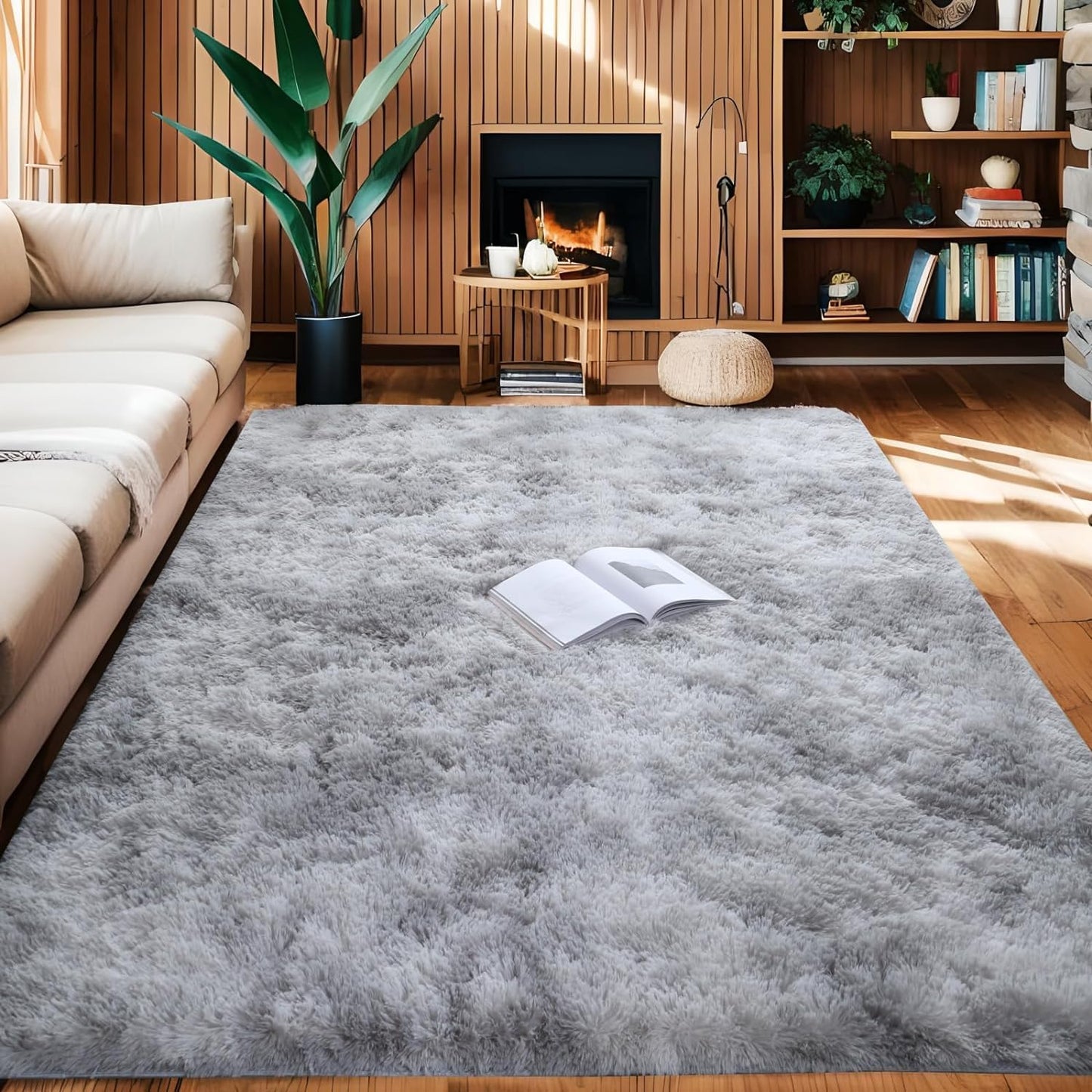 Rugs for Living Room Fluffy Area Rug Shaggy for Bedroom Soft Modern Luxury Fur Carpet for Kids Room Nursery Indoor Plush Furry Rug Comfy Home Decor Floor Mat (White, 80 * 150cm)